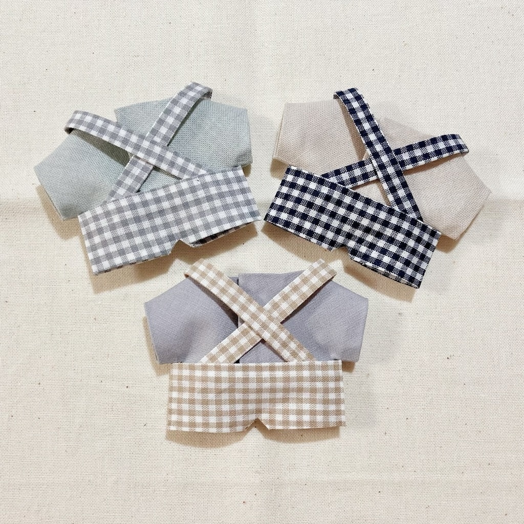 【ぬい服】10cmマスコット用 ギンガムセット