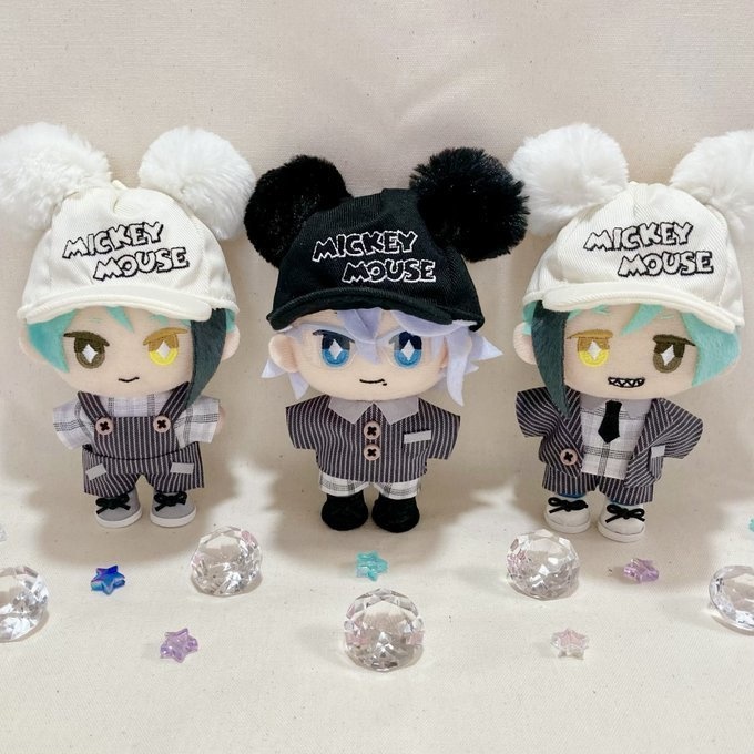 【ぬい服】10cmマスコット用 ストライプ×チェックセット