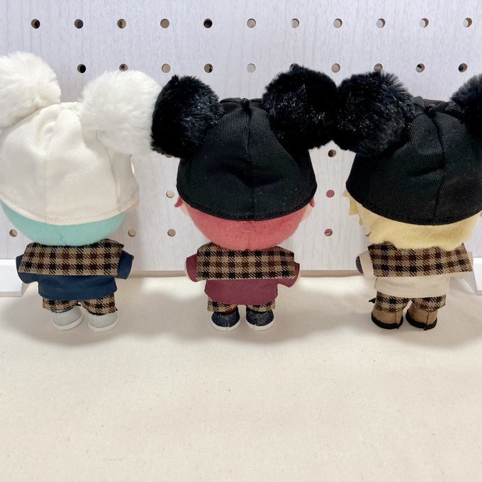 【ぬい服】10cmマスコット用 セーラーセット(ブラウンチェック)