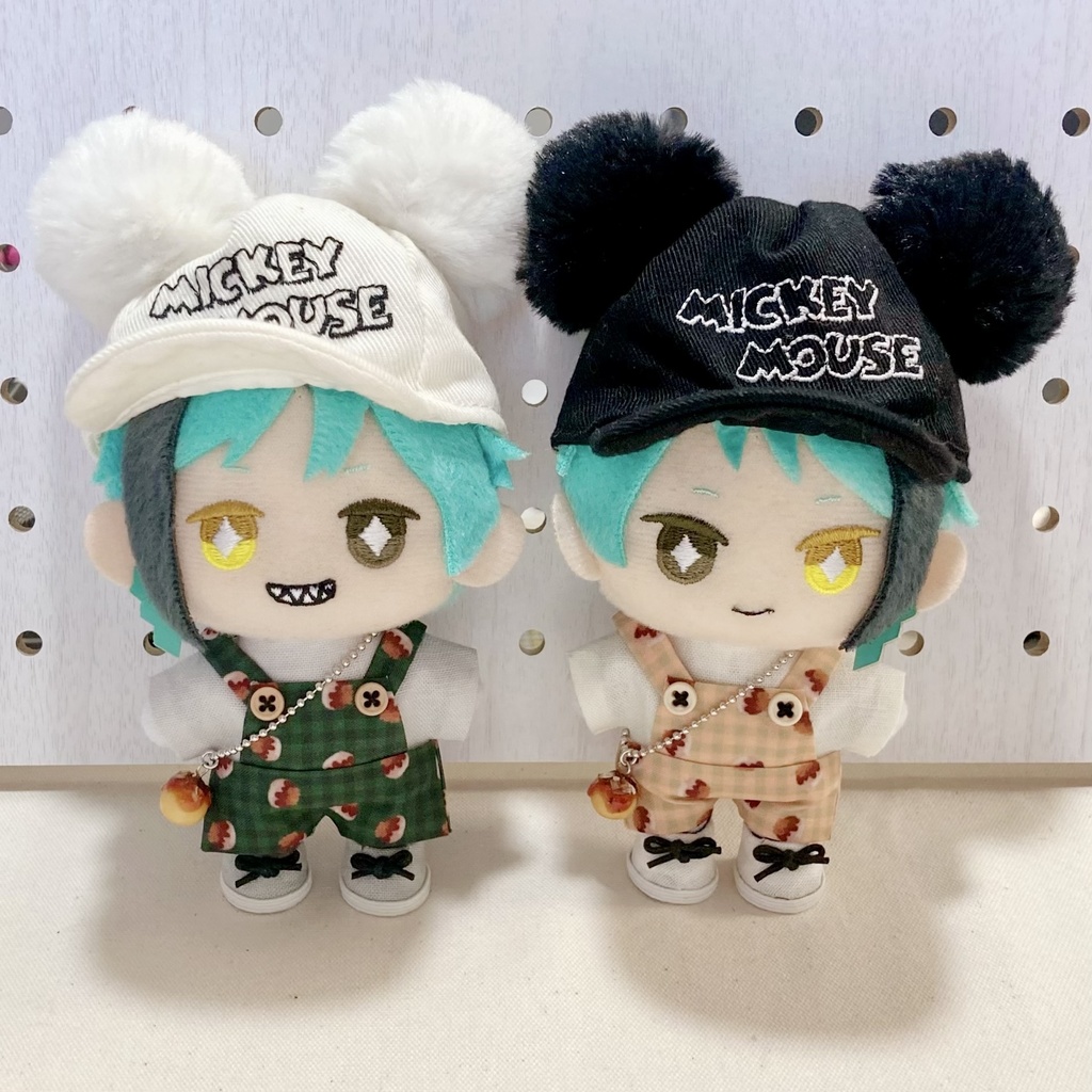 【ぬい服】10cmマスコット用 サロペットセット(たこ焼き柄)