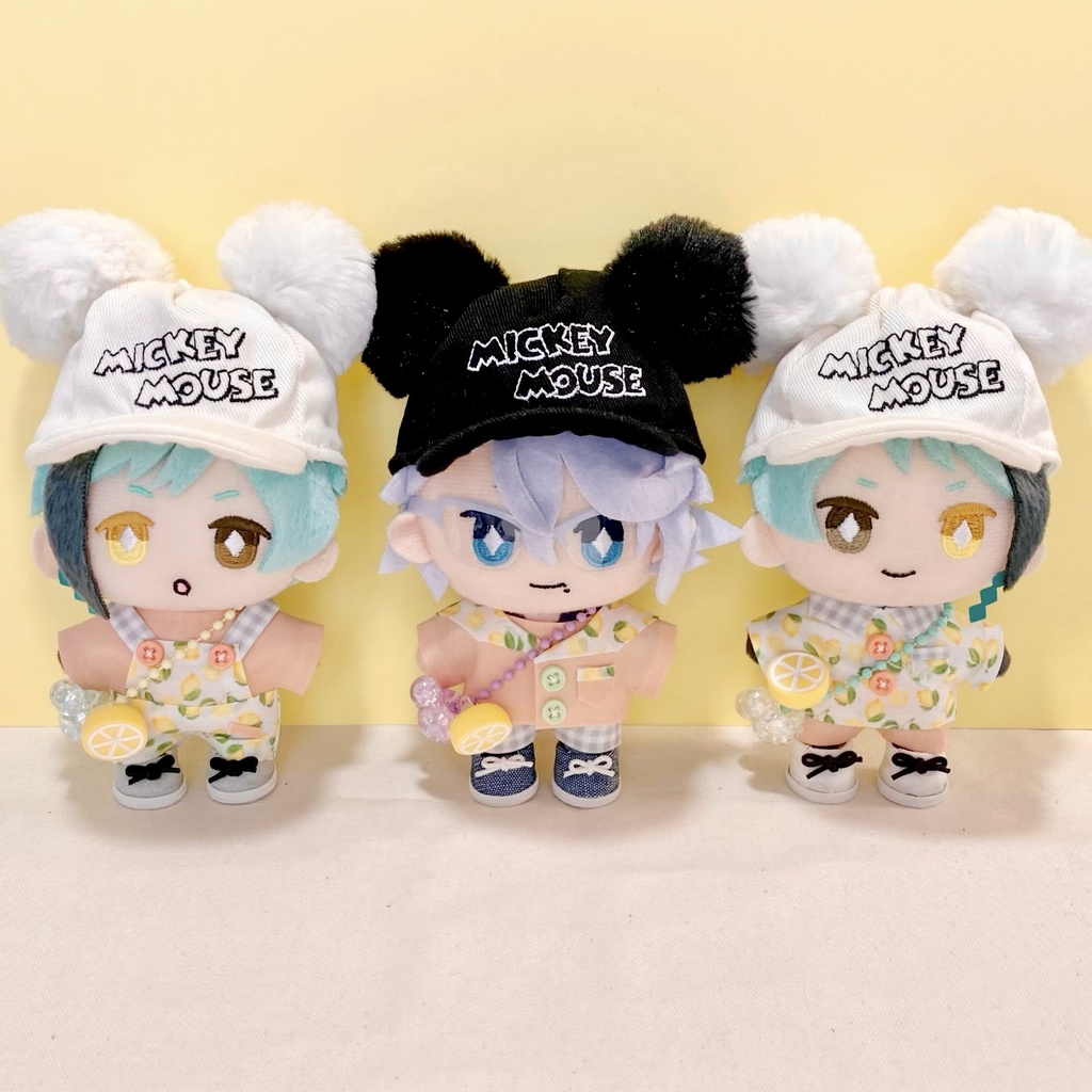 【ぬい服】10cmマスコット用 レモン柄コーデセット