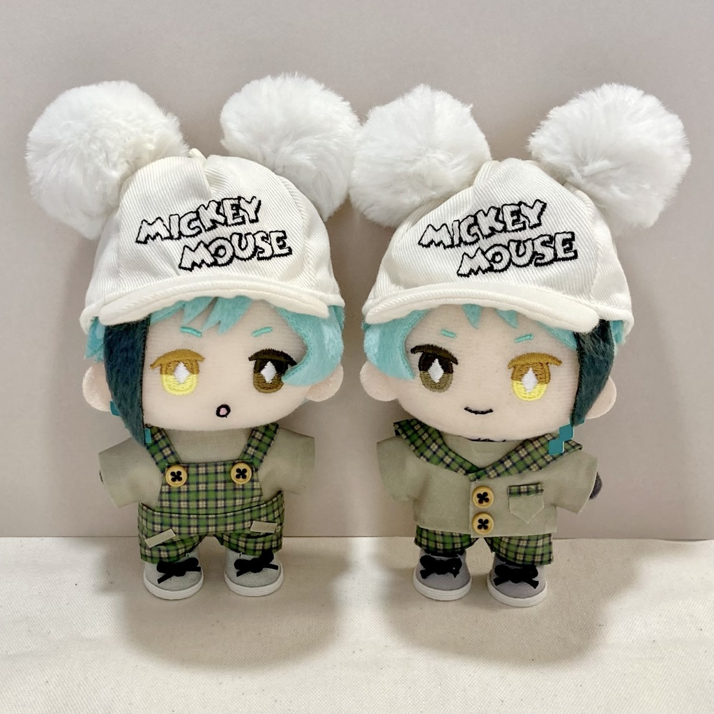 【ぬい服】10cmマスコット用 お揃いコーデセット(オリーブチェック)