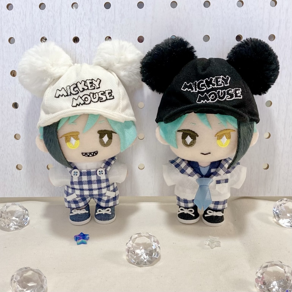 【ぬい服】10cmマスコット用 お揃いコーデセット(ギンガムチェック柄)