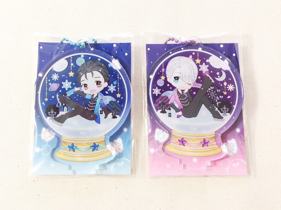 【YOI】はなそばスノードーム アクリルキーホルダー台座付き(ヴィク勇)