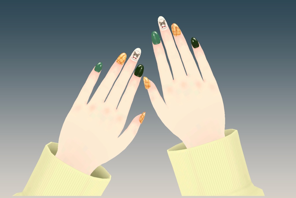 【MDollnail対応】いつでもメロンパン|ネイルテクスチャ