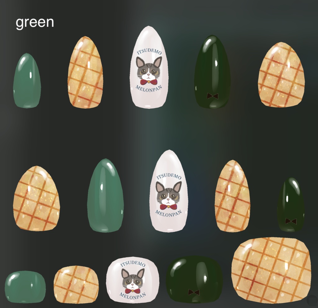 【MDollnail対応】いつでもメロンパン|ネイルテクスチャ