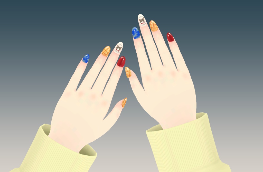 【MDollnail対応】いつでもメロンパン|ネイルテクスチャ