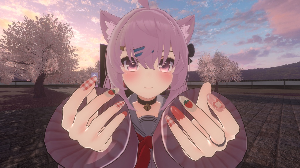 【セフィラ・カリン・ファルリア対応】いちごネイル《MDollnail対応》