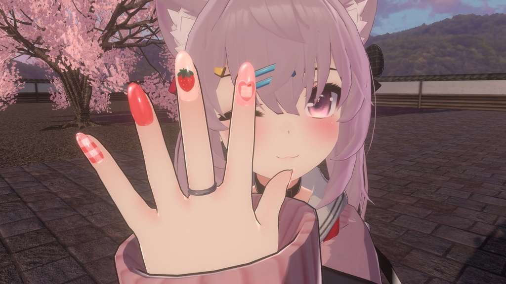 【セフィラ・カリン・ファルリア対応】いちごネイル《MDollnail対応》