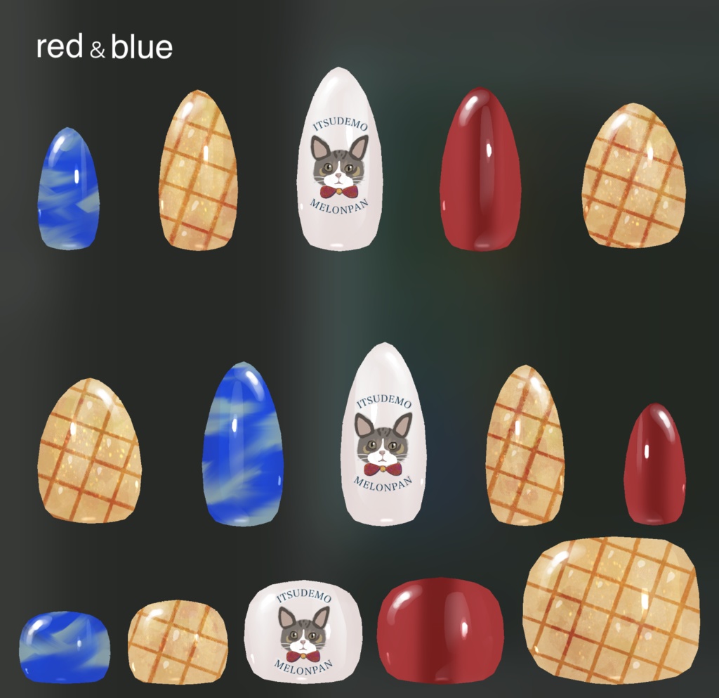 【セフィラ・カリン・ファルリア対応】メロンパンネイル《MDollnail対応》