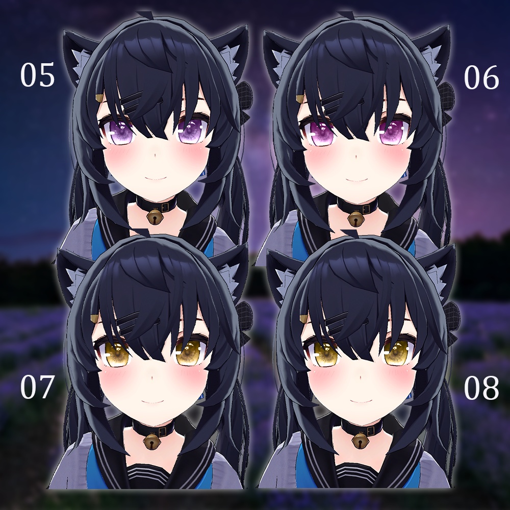 【セフィラ】アイテクスチャ-Onecolor|エミッションマスク入り