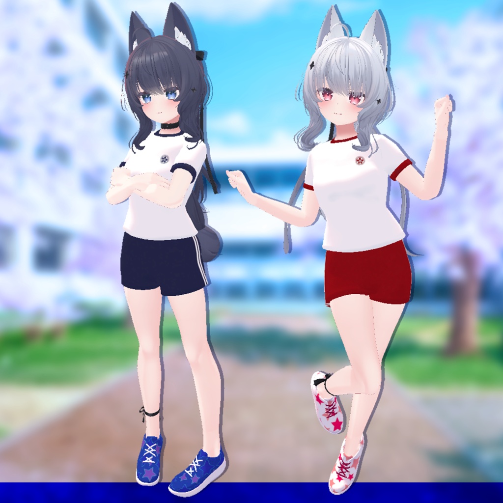 【シアン対応】いつもの体操着|星柄スニーカー付★