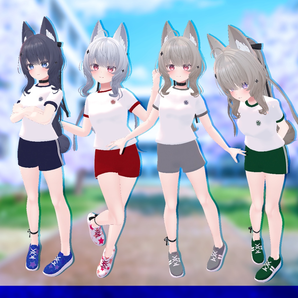 【セフィラ・リアアリス・シアン対応】いつもの体操着★星のスニーカー付