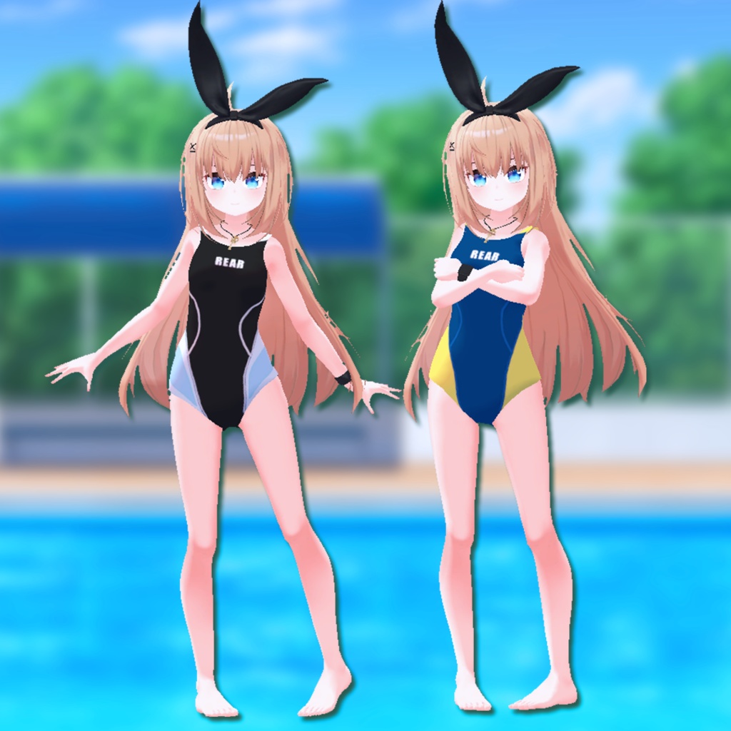 【11アバター対応】競泳水着【VRChat想定】