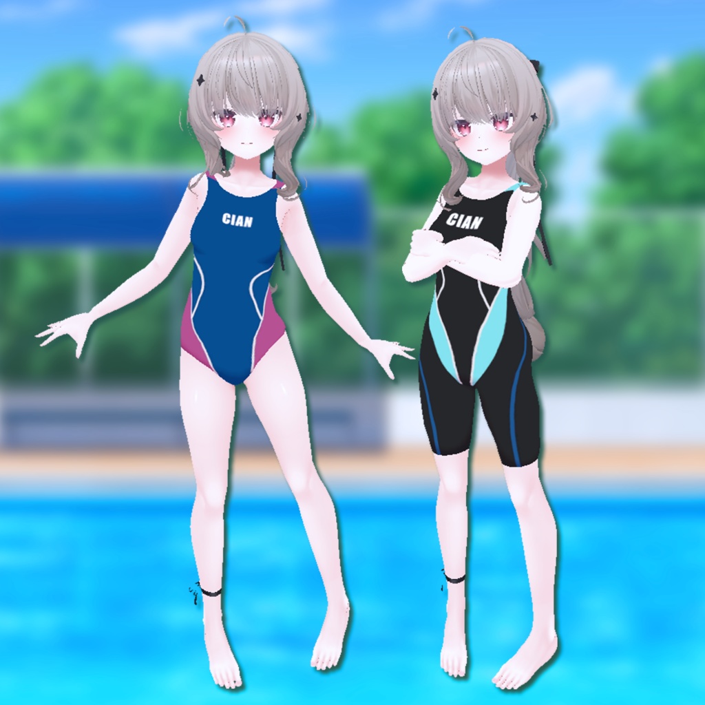 【11アバター対応】競泳水着【VRChat想定】