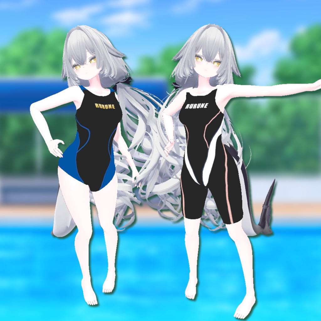 【11アバター対応】競泳水着【VRChat想定】