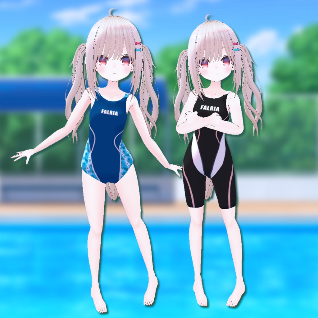 【11アバター対応】競泳水着【VRChat想定】
