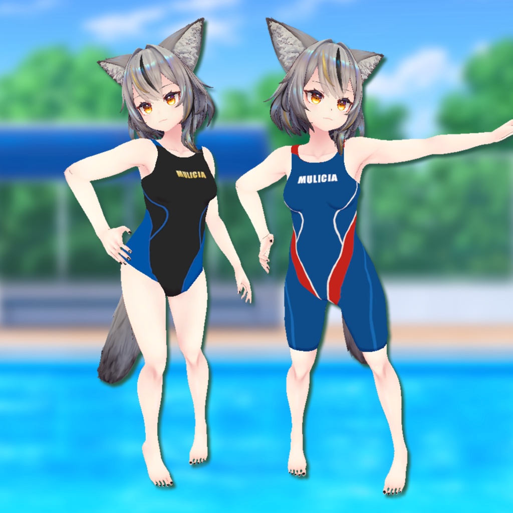【11アバター対応】競泳水着【VRChat想定】