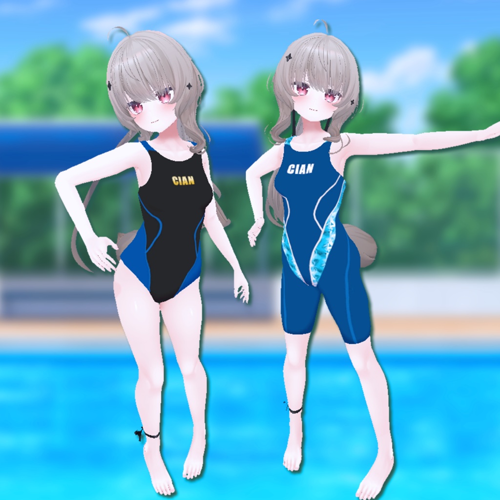 【11アバター対応】競泳水着【VRChat想定】