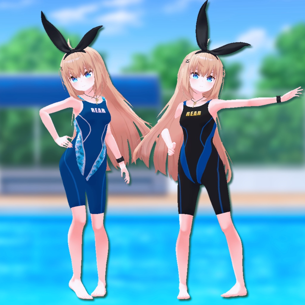 【11アバター対応】競泳水着【VRChat想定】