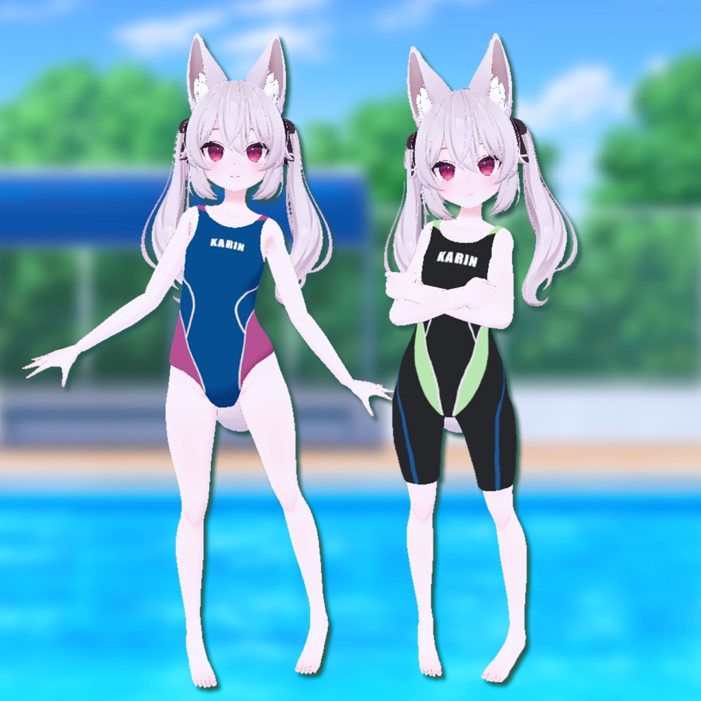 【11アバター対応】競泳水着【VRChat想定】
