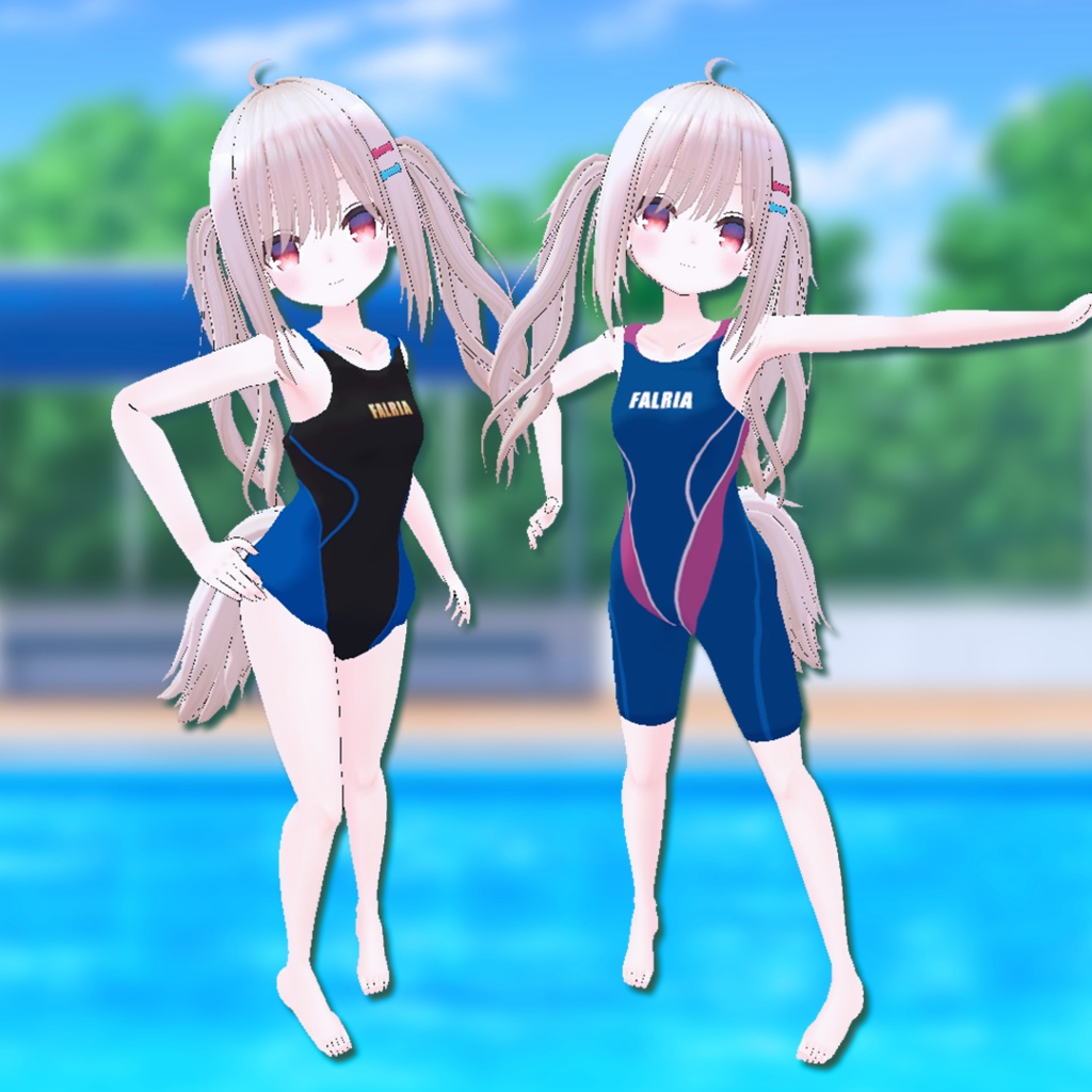 【11アバター対応】競泳水着【VRChat想定】