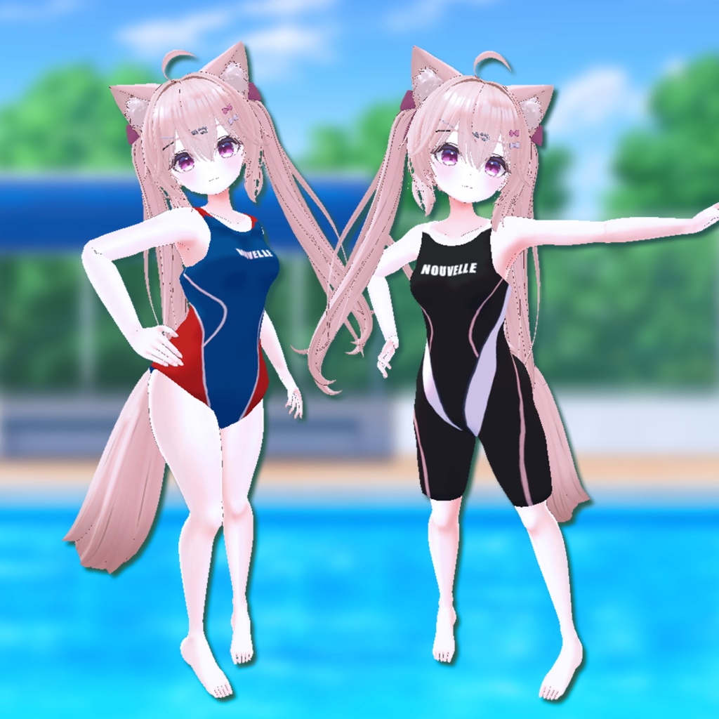 【11アバター対応】競泳水着【VRChat想定】