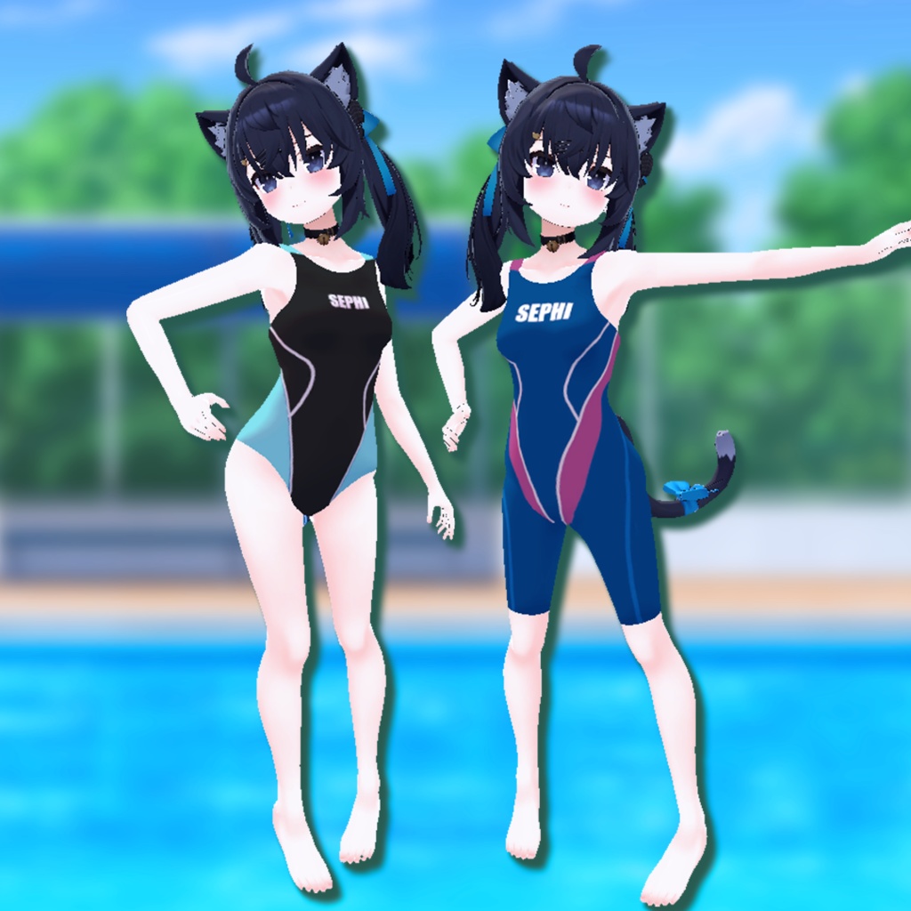 【11アバター対応】競泳水着【VRChat想定】