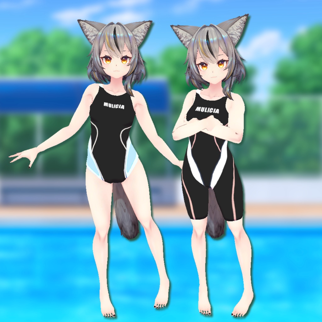 【11アバター対応】競泳水着【VRChat想定】