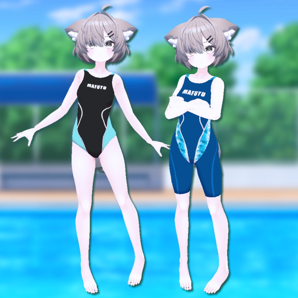【11アバター対応】競泳水着【VRChat想定】