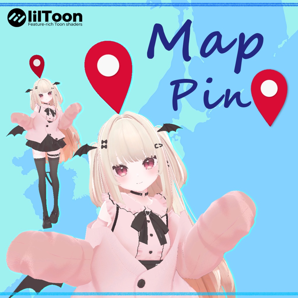 【ヘアアイテム】マップピン｜VRChat想定