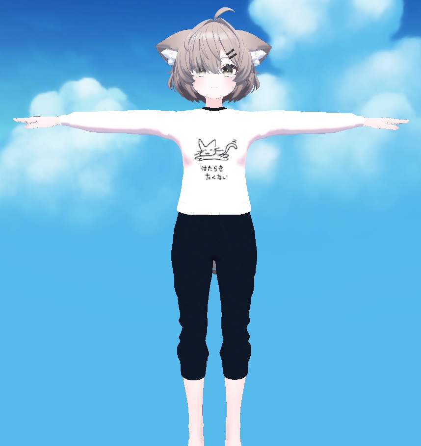 【真冬・シアン対応】はたらき-たくないスウェット【VRChat想定】