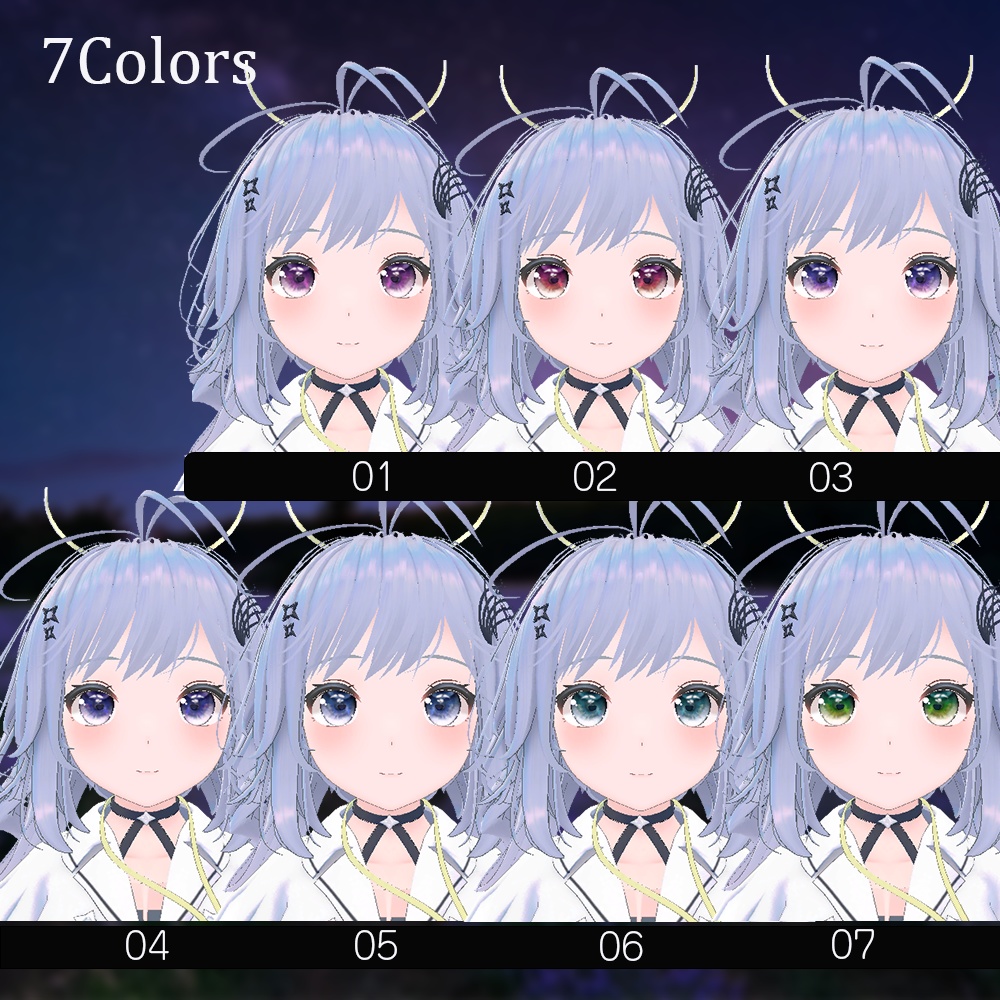 【セラフィナ】アイテクスチャ-Flower|エミッションマスク入り