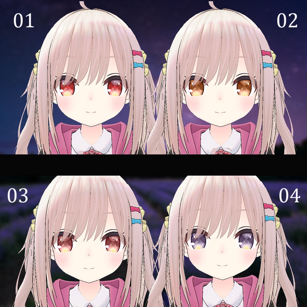 【キラキラ目に】ファルリア - アイテクスチャ|エミッションマスク入り