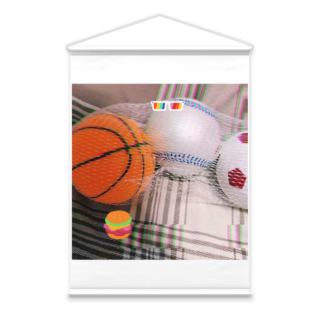 ミニスポーツボールの写真のタペストリー