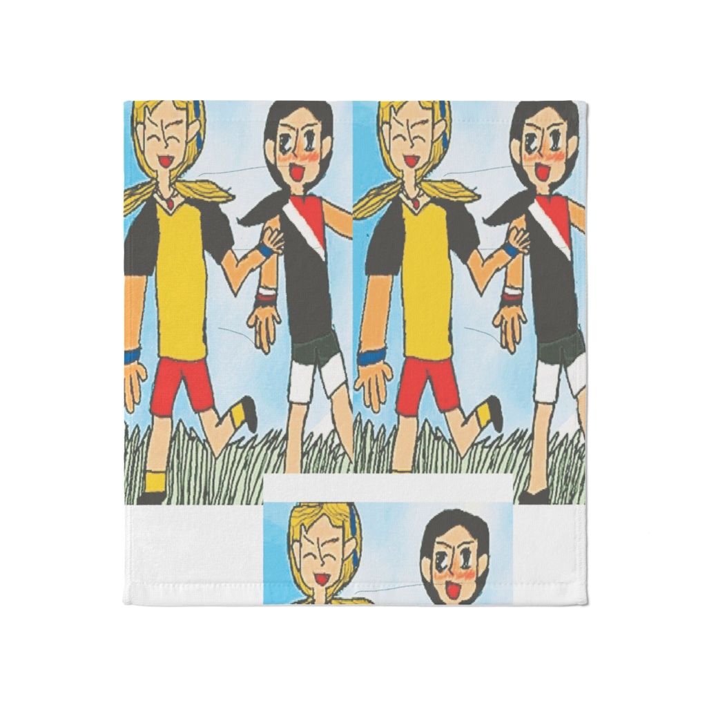 りかこの手持ちのせいこ(アゲハント♀)とカイト(オオスバメ♂)がデートしているところのタオル