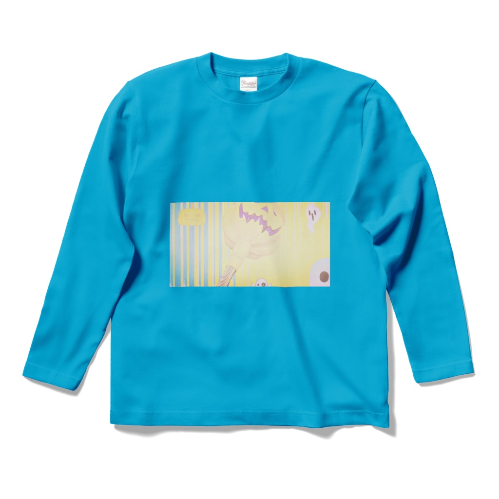 ハロウィン風でポップな感じの 長袖のTシャツ