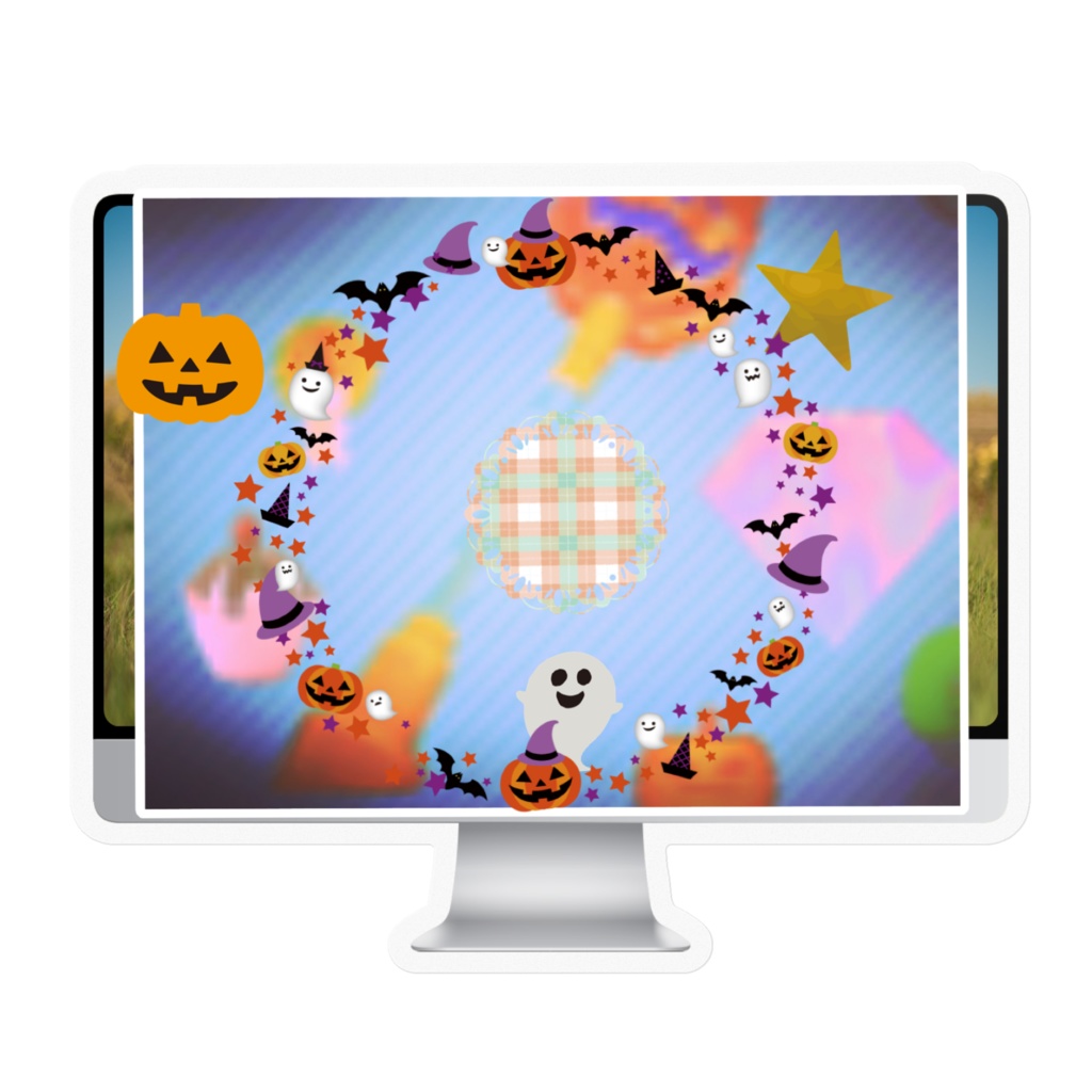 ハロウィン風のステッカー