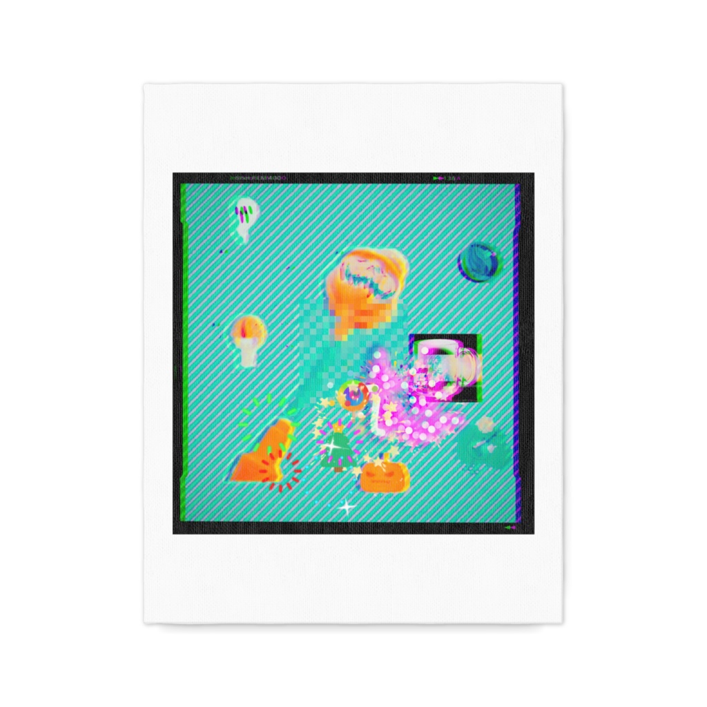 キラキラでハロウィンなクリスマス風の写真風加工イラスト