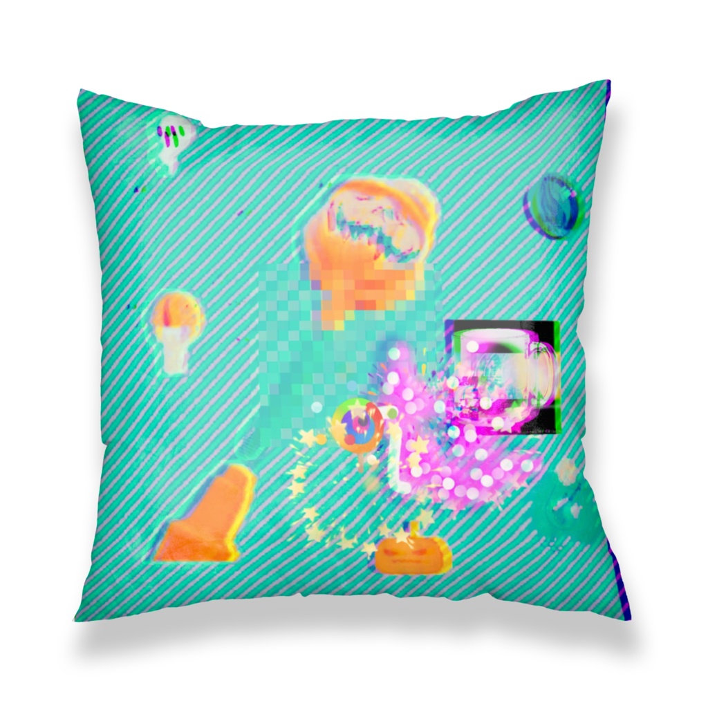 派手なハロウィンな写真風加工イラストグッズ