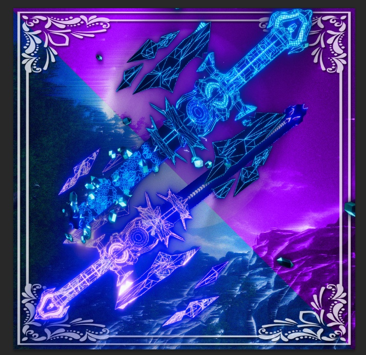 (剣の3Dモデル) ⚔️Edge Of Destiny⚔️ (VRChatモデル販売中!)