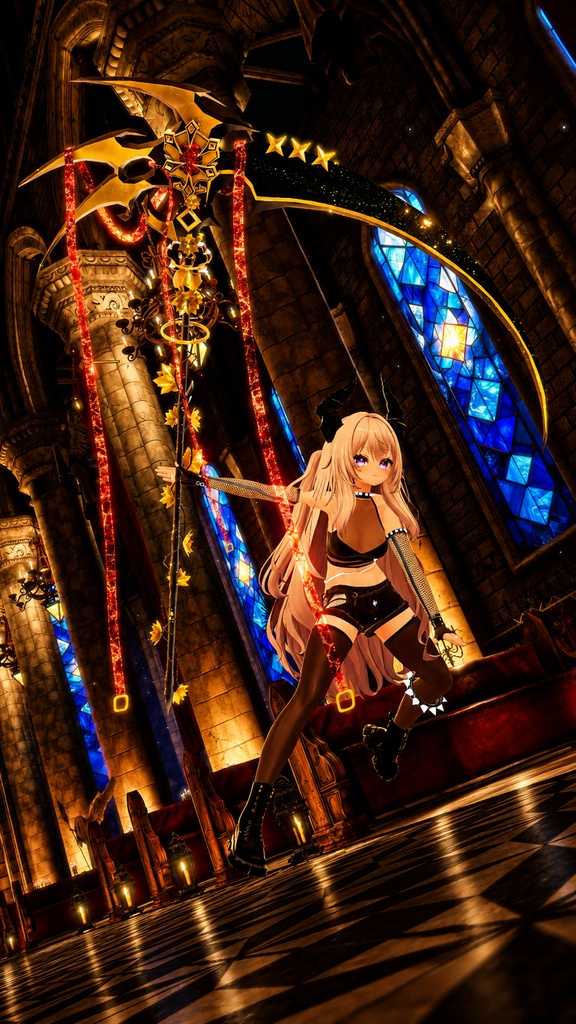 【VRC対応・ギミック搭載】𝐍𝐢𝐠𝐡𝐭𝐬𝐡𝐚𝐝𝐞 𝐓𝐡𝐨𝐫𝐧 -『𝐂𝐞𝐥𝐞𝐬𝐭𝐢𝐚𝐥 𝐒𝐜𝐲𝐭𝐡𝐞』Descendant × Skulls Nightshade