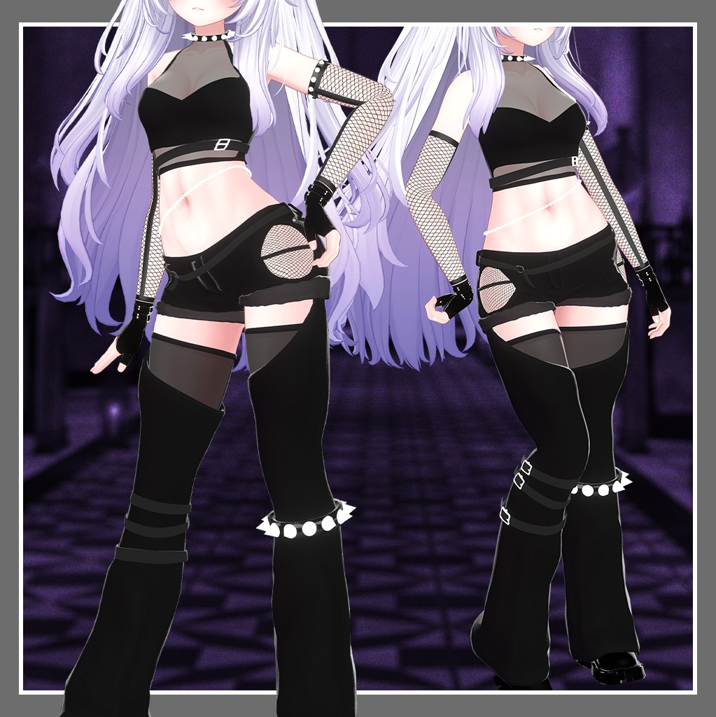 【5アバター対応】𝐍𝐢𝐠𝐡𝐭𝐬𝐡𝐚𝐝𝐞 𝐑𝐞𝐠𝐚𝐥𝐢𝐚 -『Descendant × Skulls Nightshade』(MA / lilToon)