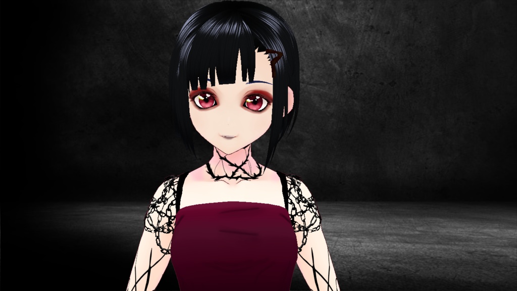 【Vroid】Gothic Chains Dress ゴシックワンピース