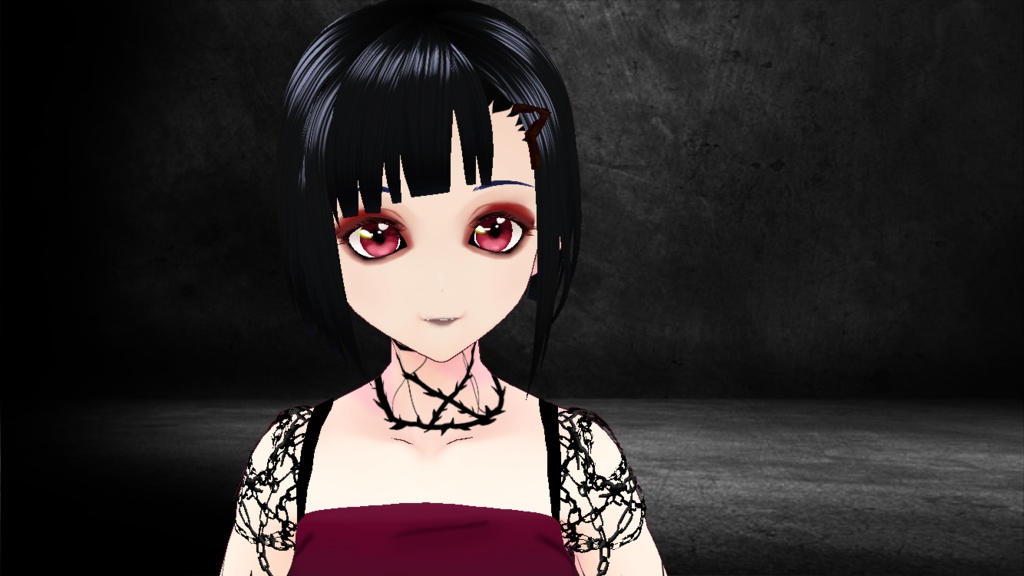【Vroid】Gothic Chains Dress ゴシックワンピース
