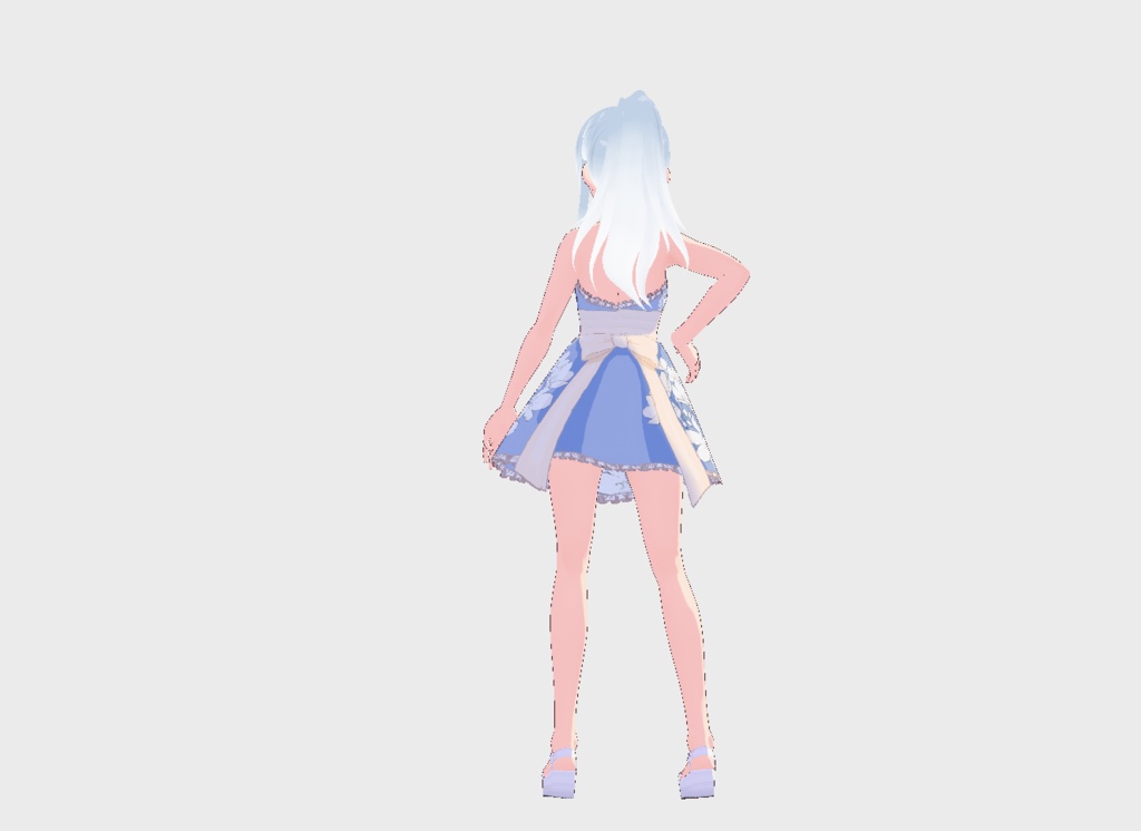 【Vroid】Blue Flower Dress 青い花のドレス