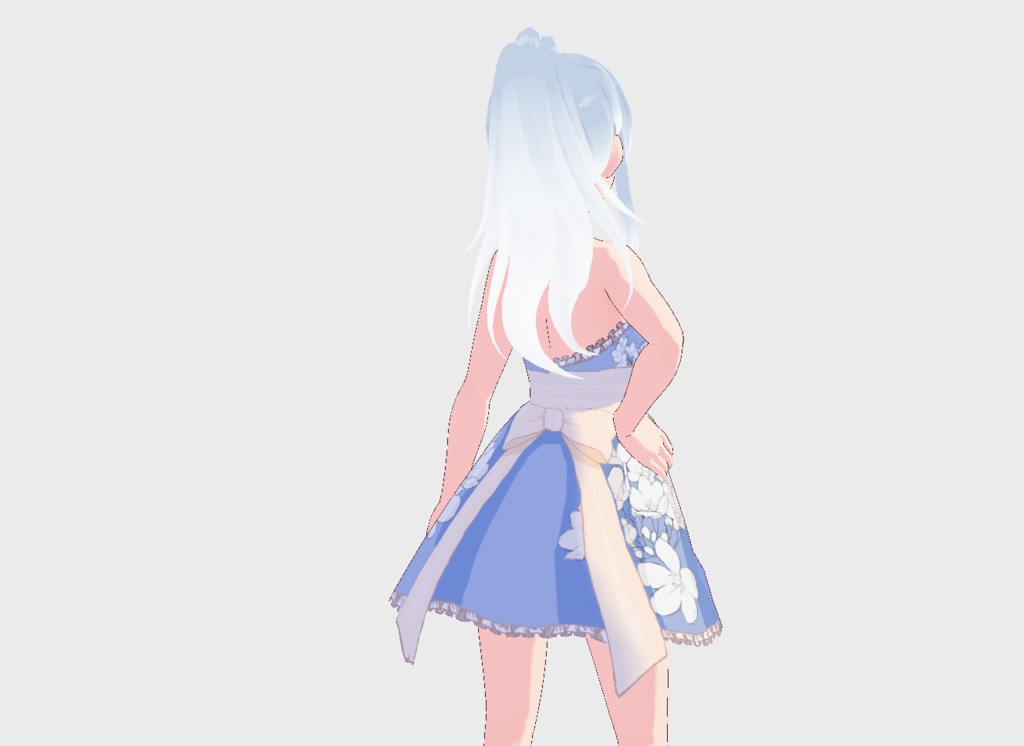【Vroid】Blue Flower Dress 青い花のドレス