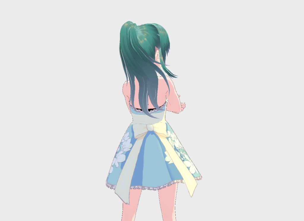 【Vroid】Green Flower Dress 緑の花のドレス