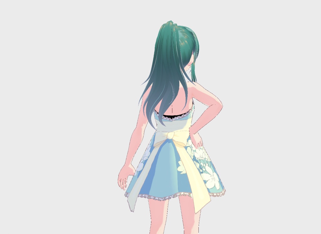【Vroid】Green Flower Dress 緑の花のドレス