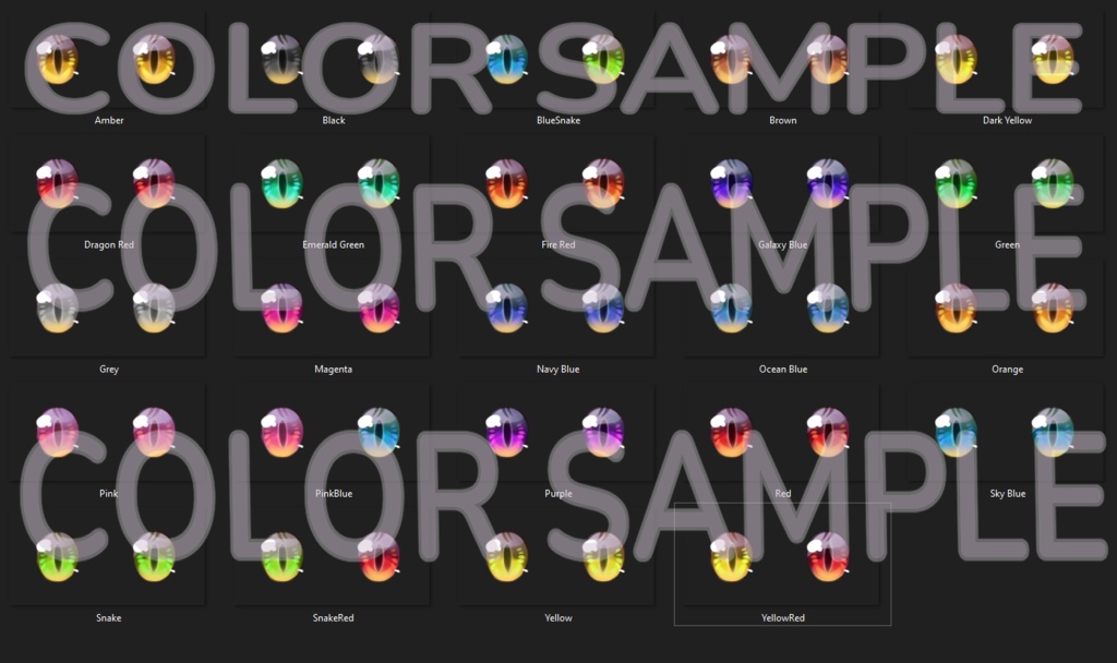 【VRoid】 2. Eye Texture (Commercial) / 髪テクスチャ